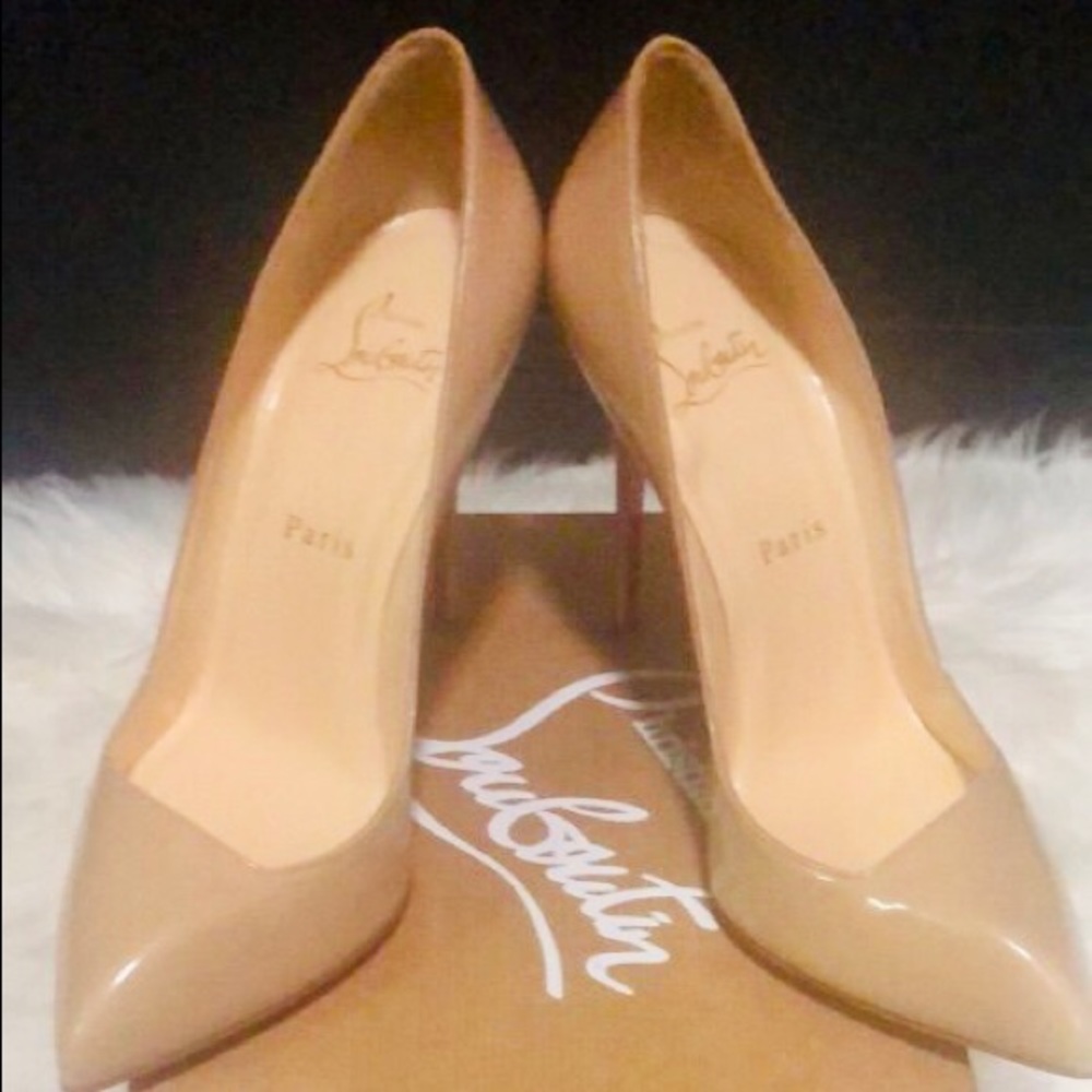 Christian louboutin nude shoes